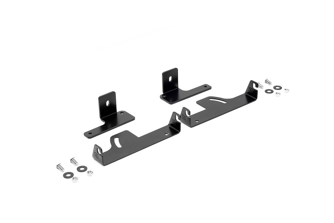 T-Rex Light Bar Mounting Kit, Rear Bumper Mount, Mounts Two 6 Inch Straight Single Row Slim Light Bar, Powder Coated, Gloss Black, Steel – Z385881