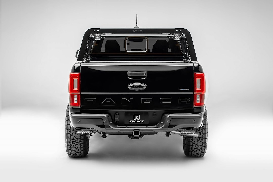T-Rex Light Bar Mounting Kit, Rear Bumper Mount, Mounts Two 6 Inch Straight Single Row Slim Light Bar, Powder Coated, Gloss Black, Steel – Z385881