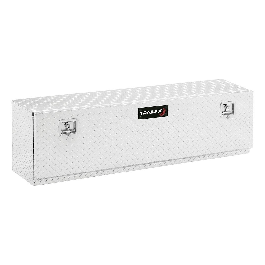 TrailFX Tool Box, Tfx Top Mount, Single Door, Diamond Tread, Bright, Polished 16 Gauge Aluminum – 170601