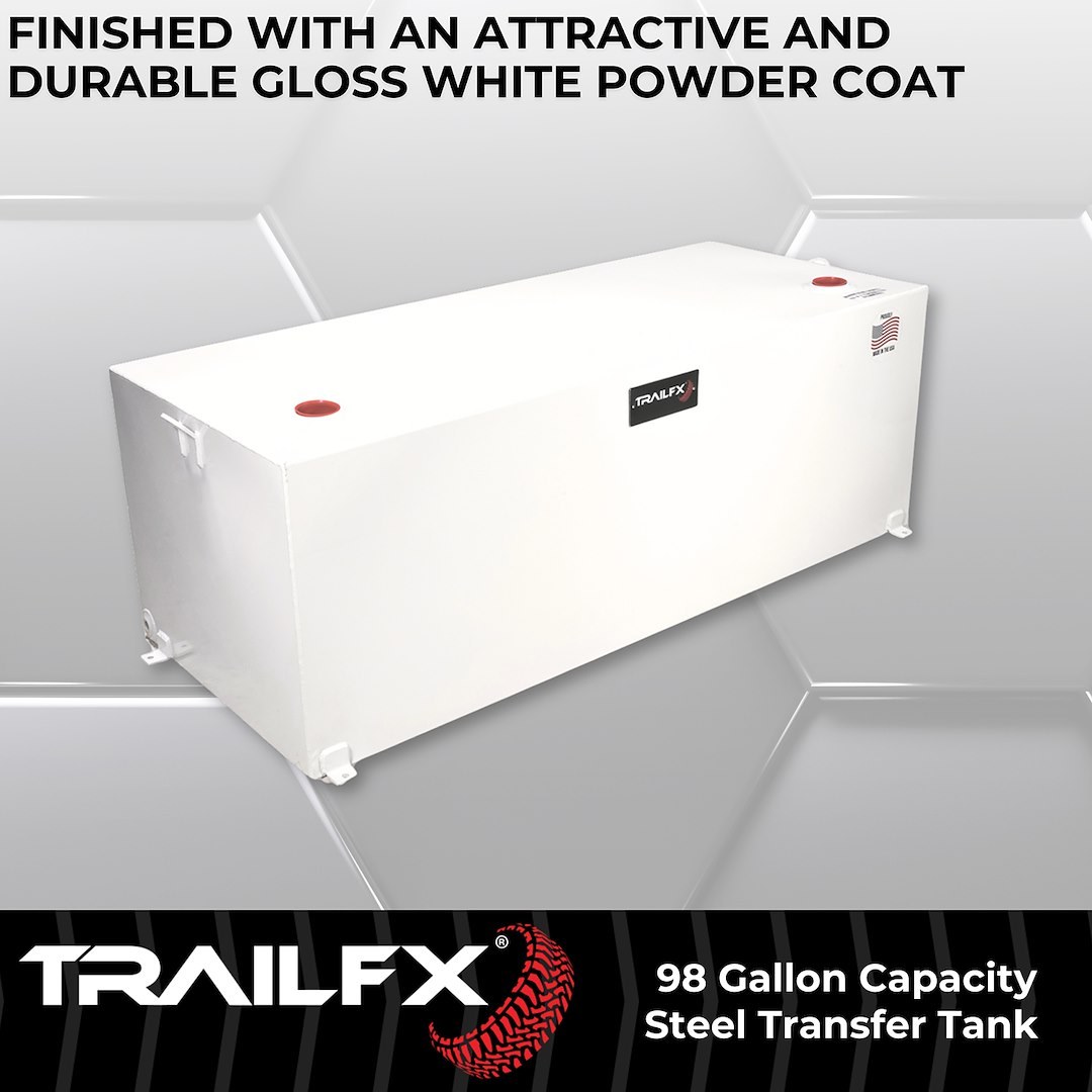TrailFX Liquid Transfer Tank, Tfx Liquid Transfer, Not DOT Approved for Transport of Flammable Liquids, 98 Gallon Capacity, Rectangular – 21098SW