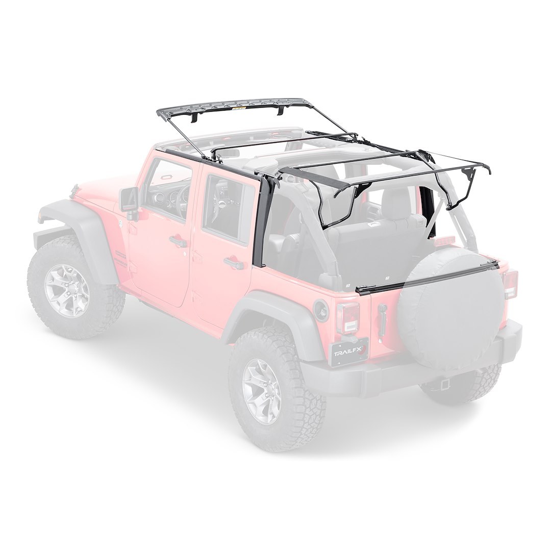 TrailFX Soft Top Bow, With Replacement Hardware/ Door Surrounds/ Tailgate Bar/ Retainer Clips, OEM Style – JTHW04