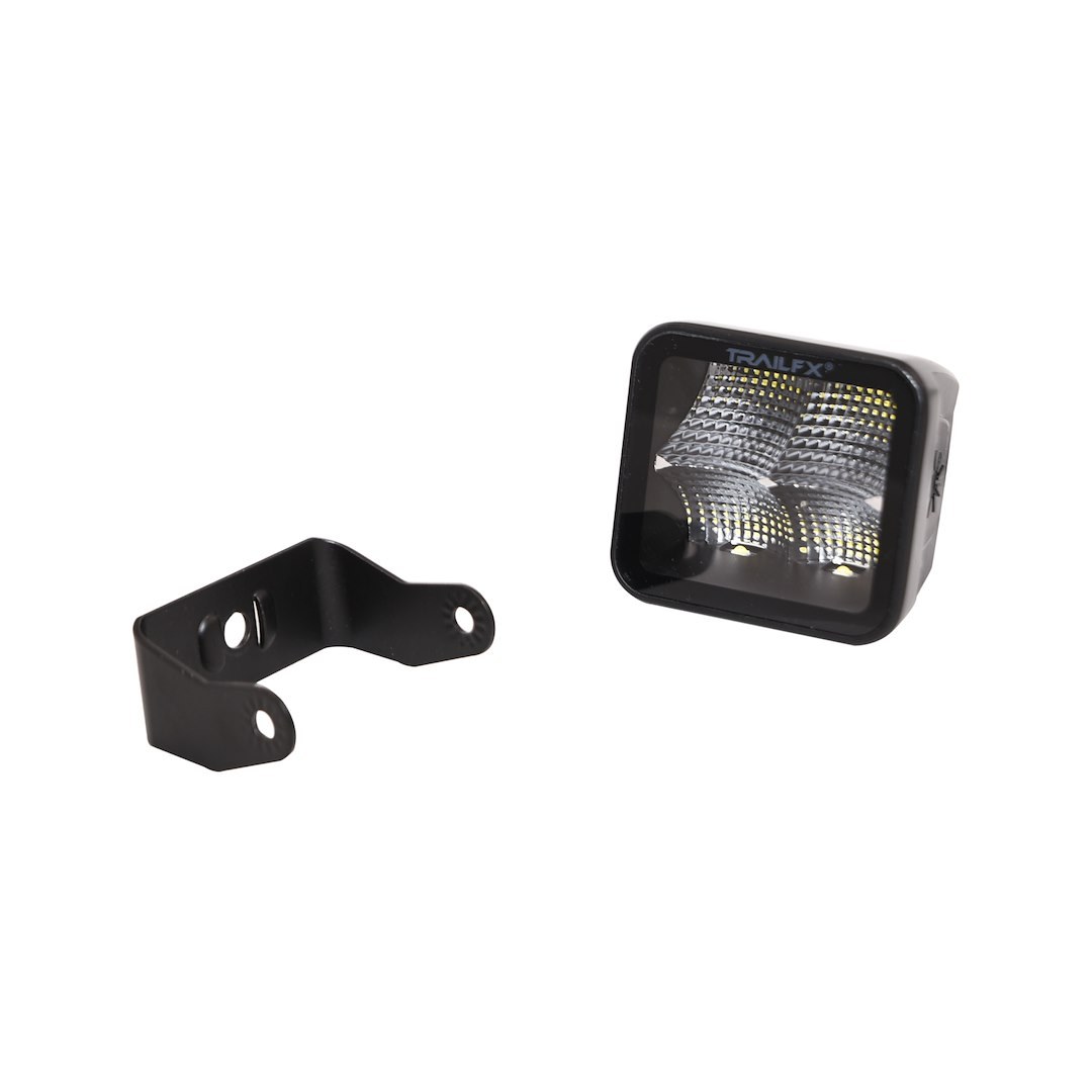 TrailFX Driving/ Fog Light, Tfx LED Lights, LED Bulb, 4 Clear OSRAM5 LED 5 Watt Bulbs, 3 Inch Cube, 20 Watt, 90 Degree Flood Beam – 2X2CFBK