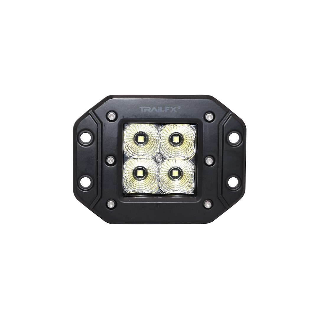 TrailFX Driving/ Fog Light, Tfx LED Lights, LED Bulb, 4 Clear Cree LED 5 Watt Bulbs, 3 Inch Cube, 20 Watt, 90 Degree Flood Beam – 2X2CFFMPR