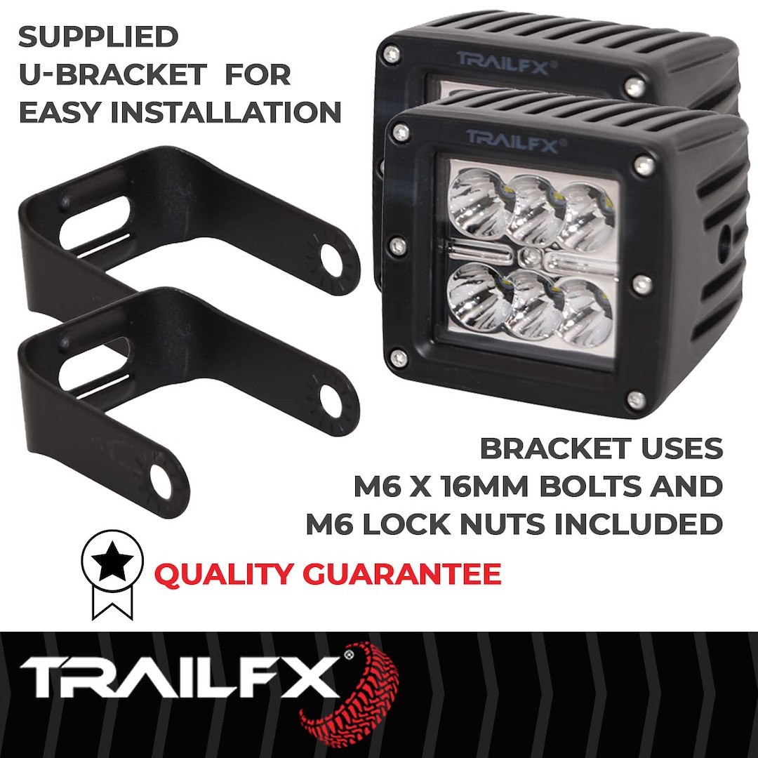 TrailFX Driving/ Fog Light, Tfx LED Lights, LED Bulb, 6 Clear Cree LED 3 Watt Bulbs, 3 Inch Cube, 20 Watt, 8 Degree Spot Beam – 3X2CSPPR