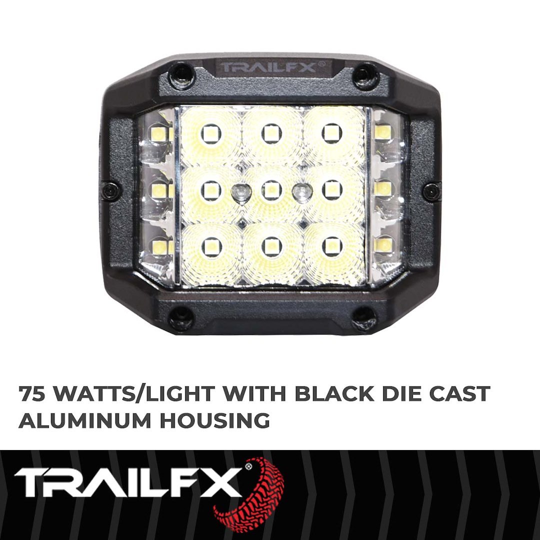TrailFX Driving/ Fog Light, Tfx LED Lights, LED Bulb, 15 Clear Cree LED 5 Watt Bulbs, 4 Inch Cube, 75 Watt – PODSIDEF