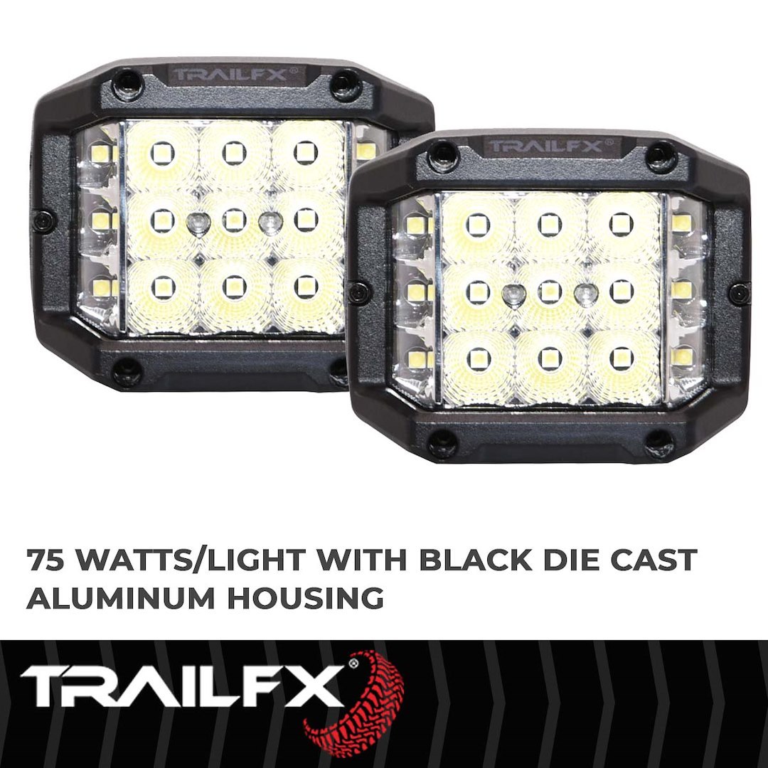 TrailFX Driving/ Fog Light, Tfx LED Lights, LED Bulb, 15 Clear Cree LED 5 Watt Bulbs, 4 Inch Cube, 75 Watt – PODSIDEFPR