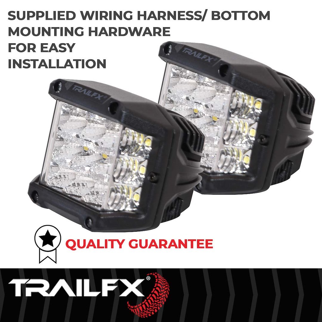 TrailFX Driving/ Fog Light, Tfx LED Lights, LED Bulb, 15 Clear Cree LED 5 Watt Bulbs, 4 Inch Cube, 75 Watt – PODSIDEFPR