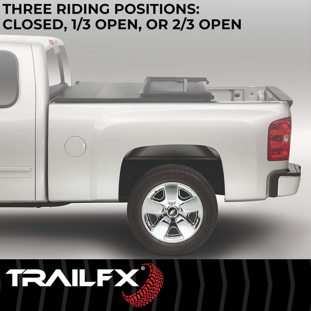 TrailFX Tonneau Cover, Tfx Soft Tri-Fold Tonneau Covers, Soft Folding, 2 Folds/ 3 Panels, Lockable Using Tailgate Handle Lock – TFX1001