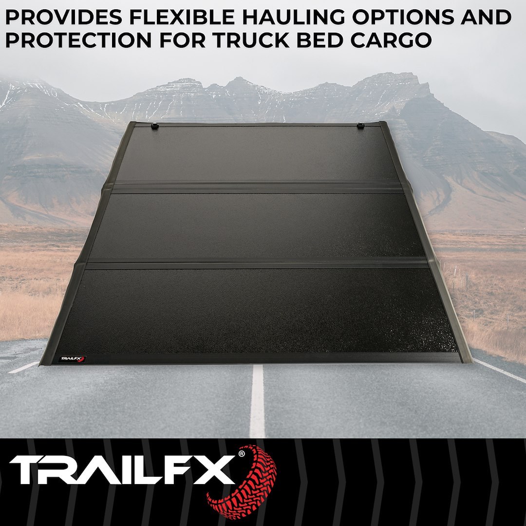 TrailFX Tonneau Cover, Tfx Standard Flush Tri-Fold, Hard Folding, 2 Folds/ 3 Panels, Low Profile, 2 Riding Positions – TFX1529