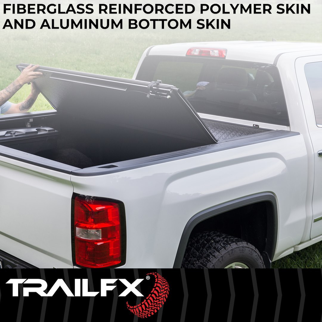 TrailFX Tonneau Cover, Tfx Standard Flush Tri-Fold, Hard Folding, 2 Folds/ 3 Panels, Low Profile, 2 Riding Positions – TFX3530