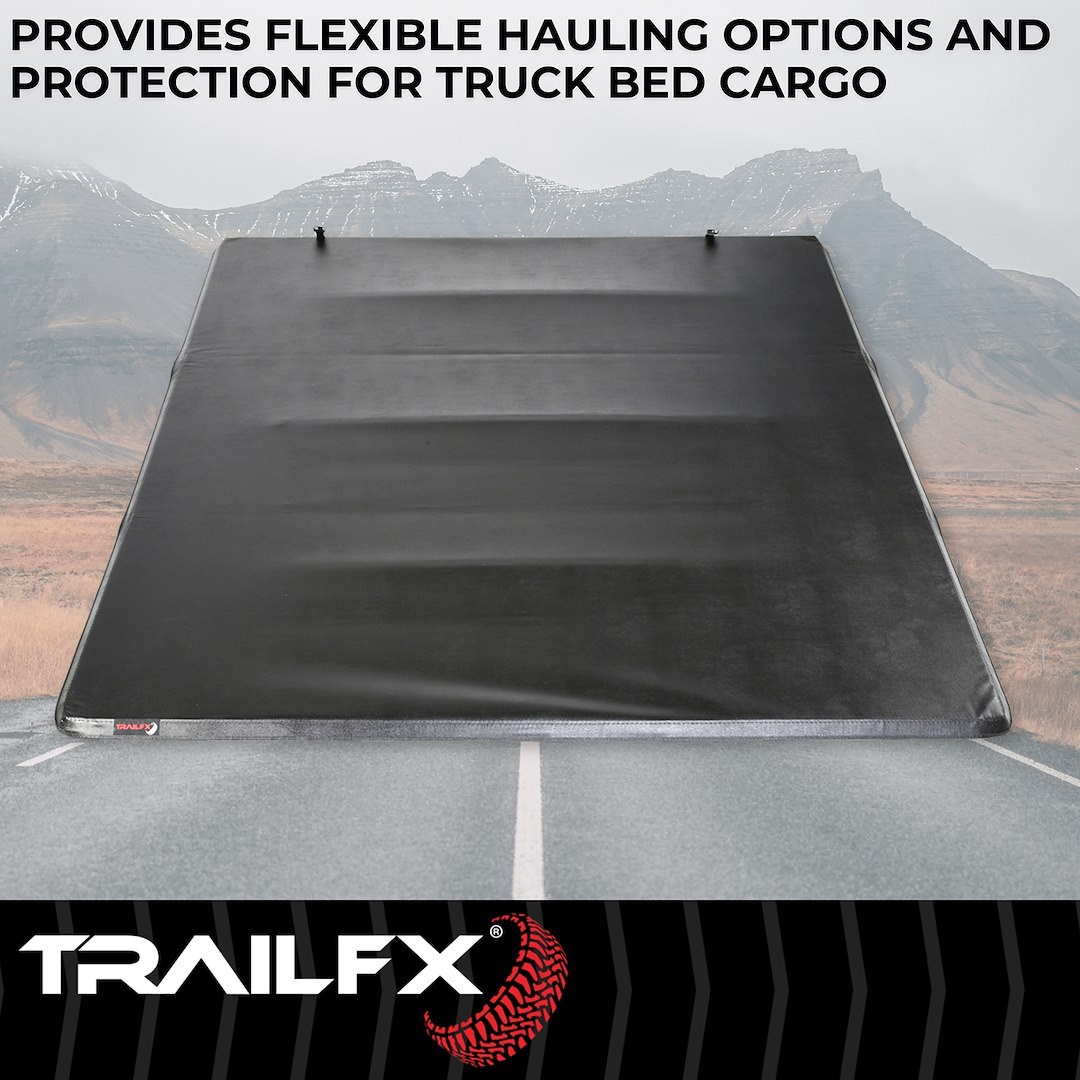 TrailFX Tonneau Cover, Tfx Soft Tri-Fold Tonneau Covers, Soft Folding, 2 Folds/ 3 Panels, Lockable Using Tailgate Handle Lock – TFX5003