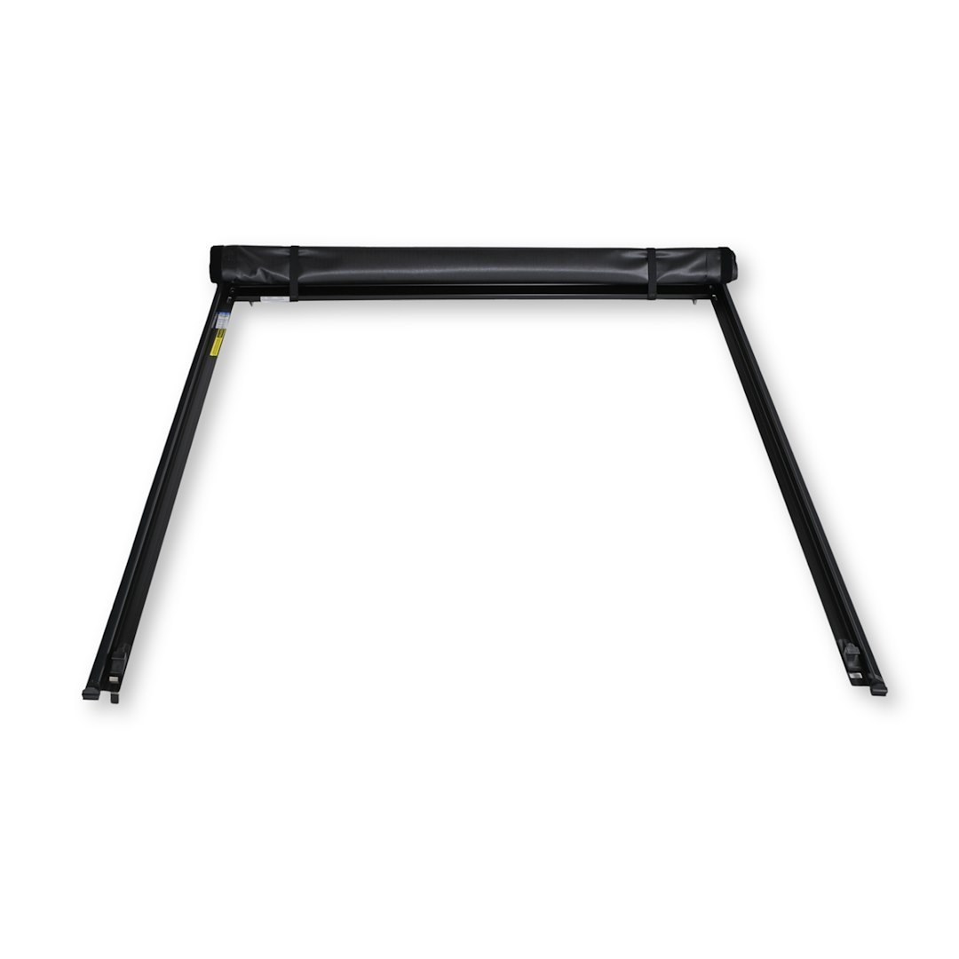 TrailFX Tonneau Cover, Tfx Soft Rolling, Soft Roll-Up Hook and Loop, Lockable with Tailgate Lock, Black Vinyl with Aluminum Rails – TFX5207