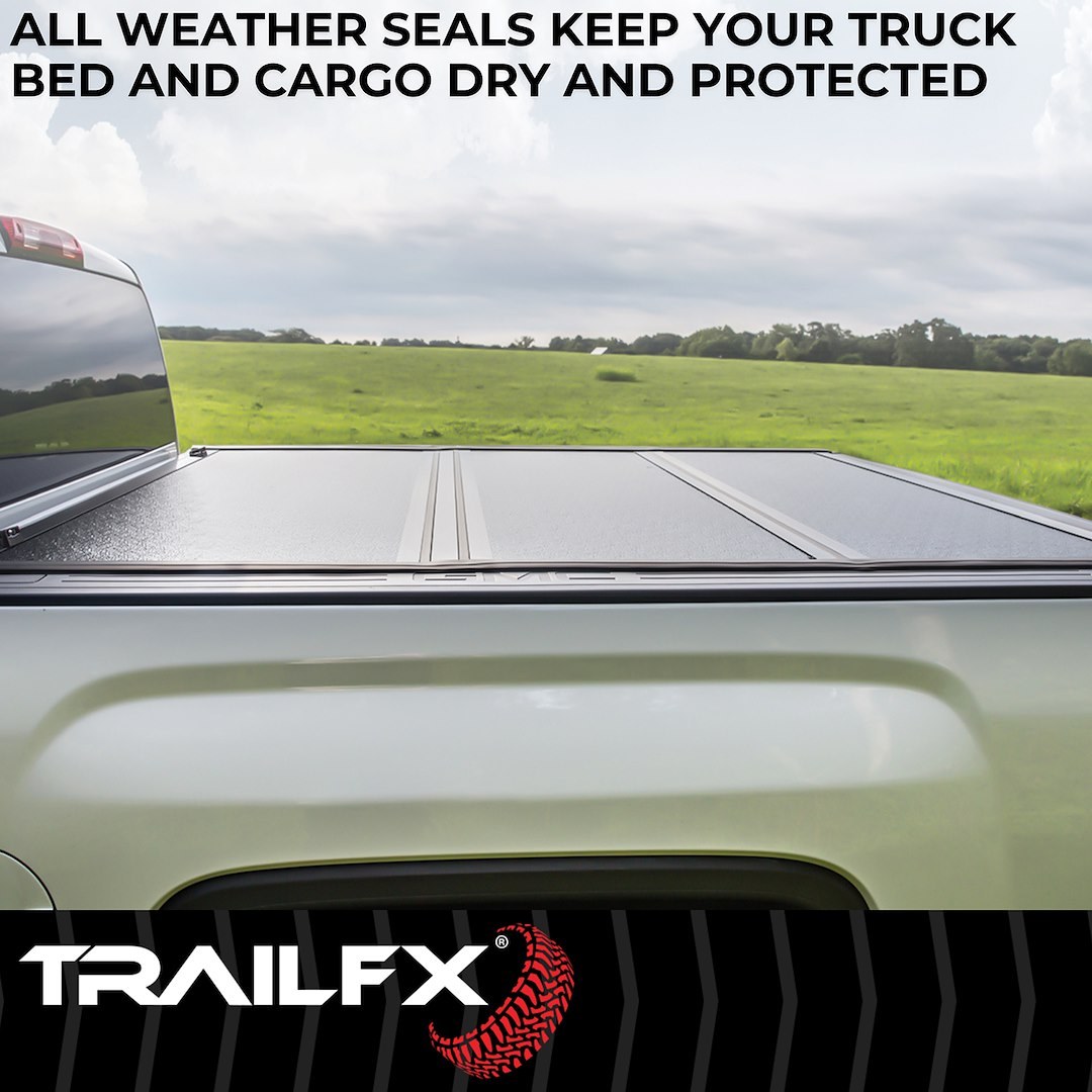 TrailFX Tonneau Cover, Tfx Standard Flush Tri-Fold, Hard Folding, 2 Folds/ 3 Panels, Low Profile, 2 Riding Positions – TFX5528
