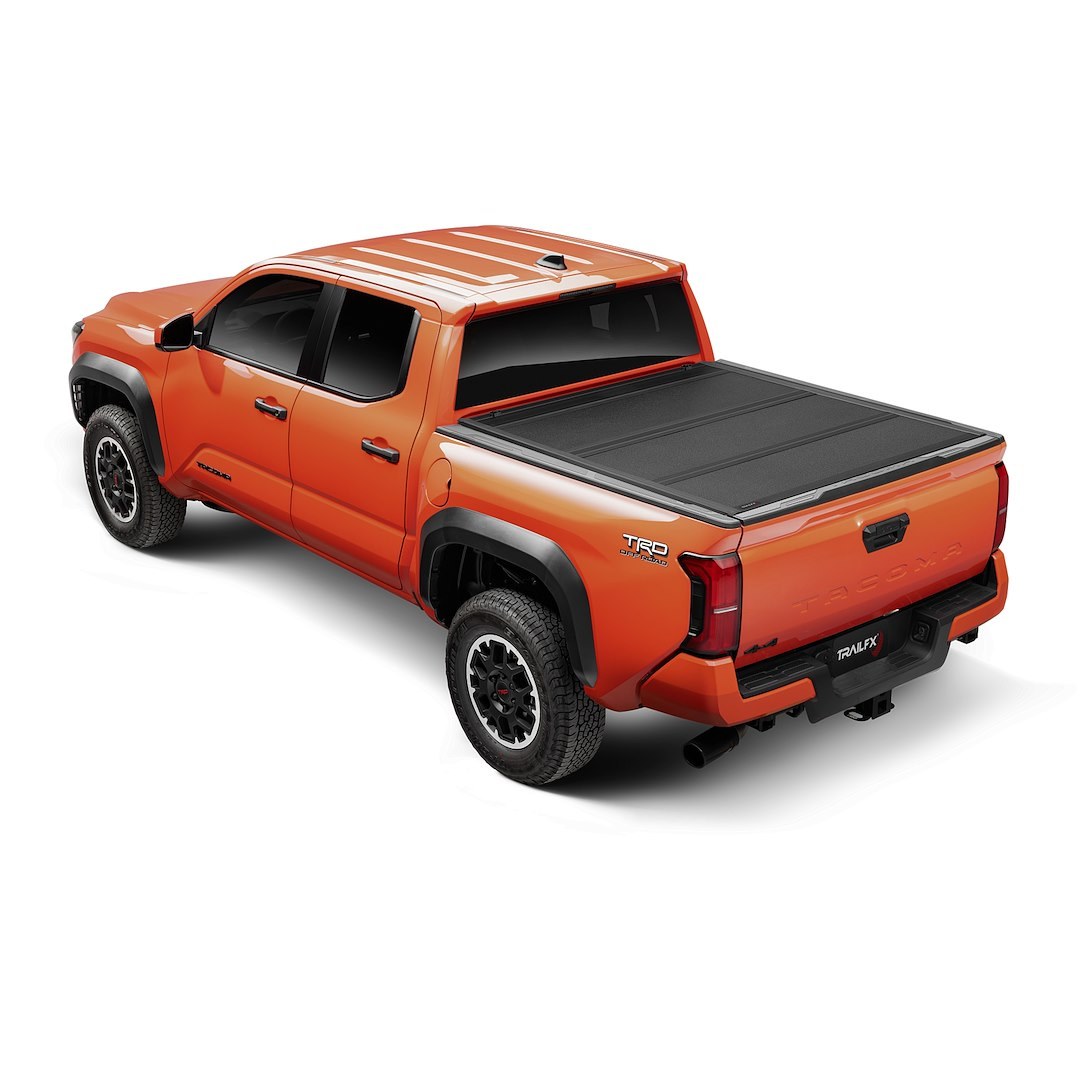 TrailFX Tonneau Cover, HF3 Hard Tri-Fold, Hard Folding, 3 Folds/ 3 Panels, 3 Riding Positions, Lockable, Gloss Black, Aluminum – TFX8013