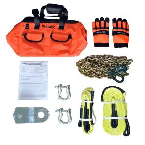 TrailFX Winch Rigging Kit, Tfx Winch Accessories, With 2 X 8 Inch 17600 Pound Breaking Strength Tree Trunk Protector – WA014