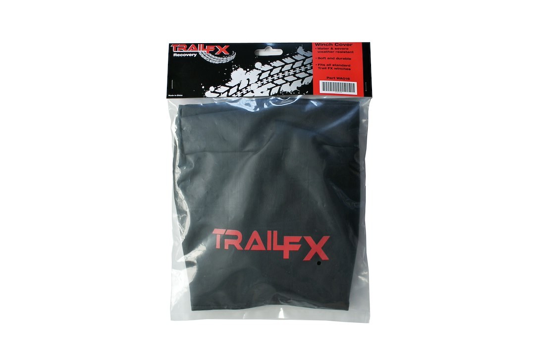 TrailFX Winch Cover, Tfx Winch Accessories, For Trail Fx Winches W08B/ W10B/ W12B, Orange with Trail Fx Logo – WA016