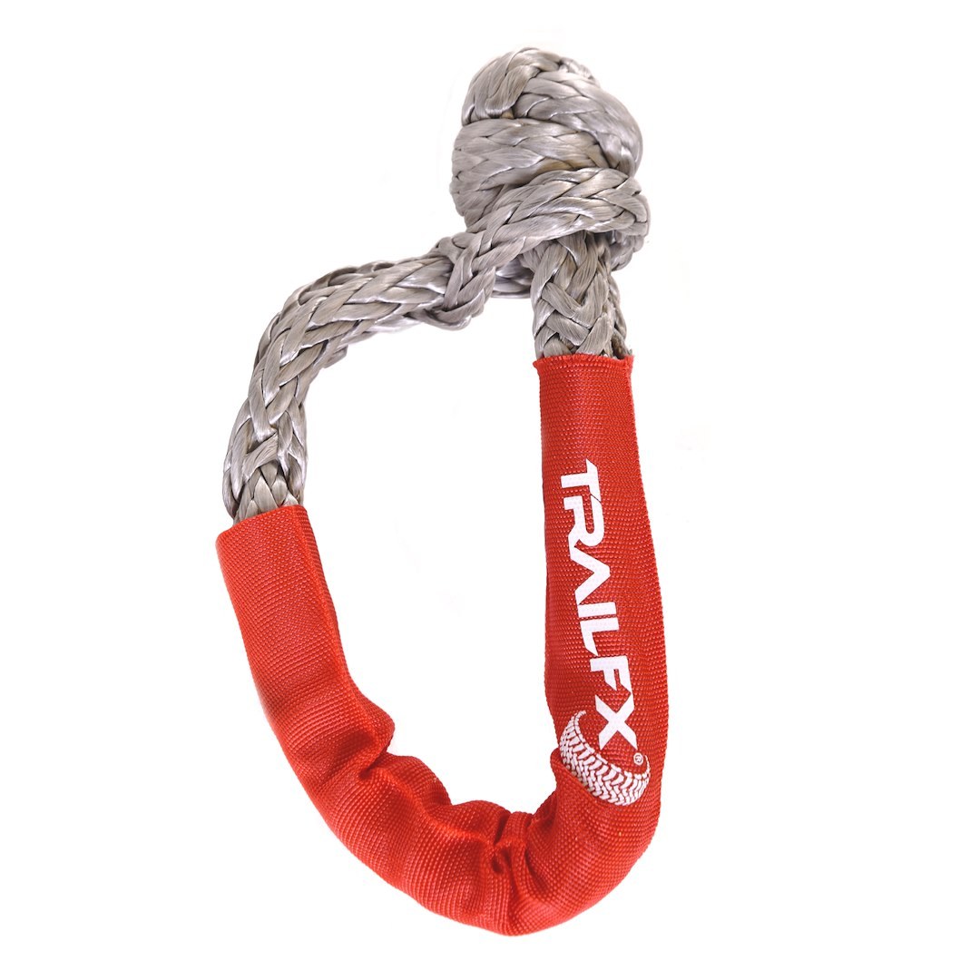 TrailFX Shackle Rope, Tfx Winch Accessories, 7/16 Inch Hmpe Synthetic Rope, 30,000 Pound Break Strength/ 7,500 Pound Working Load Limit, Red – WA046