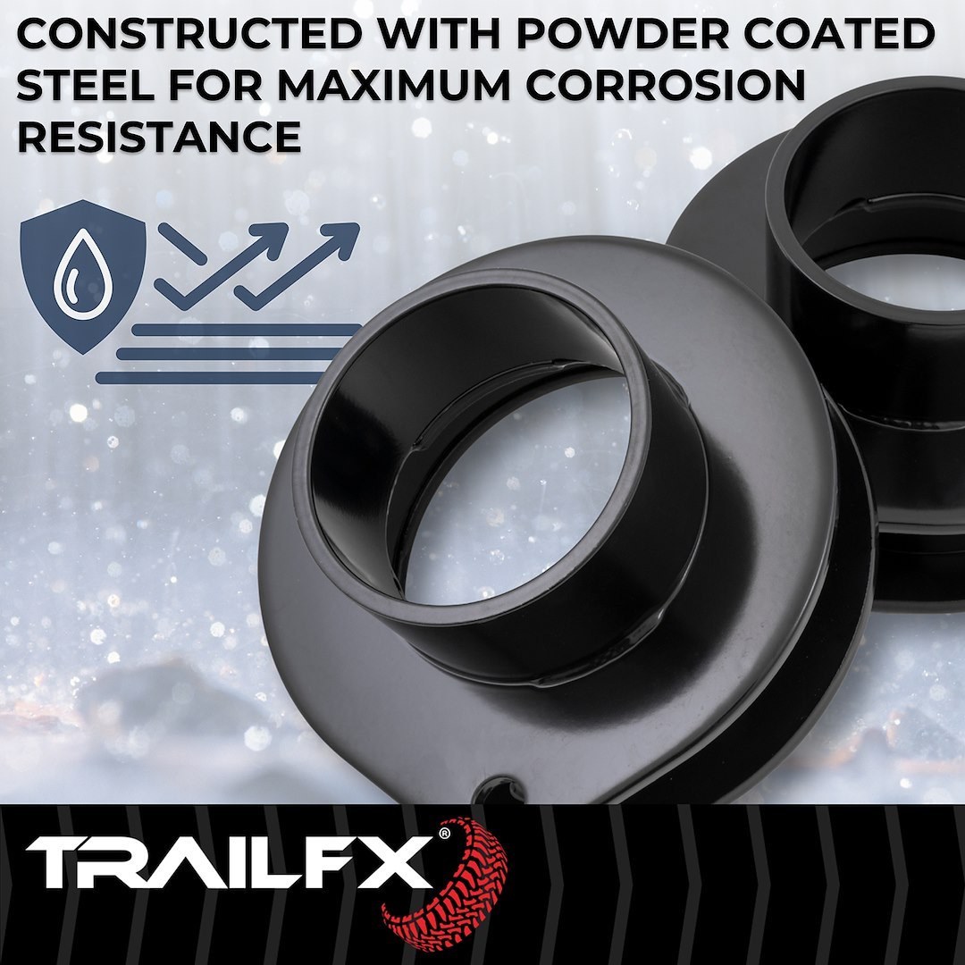 Suspens Pro Leveling Kit Suspension, Tfx Leveling Kits, 1-3/4 Inch Lift, Upper Coil Spring Spacers, Steel – D17LL2