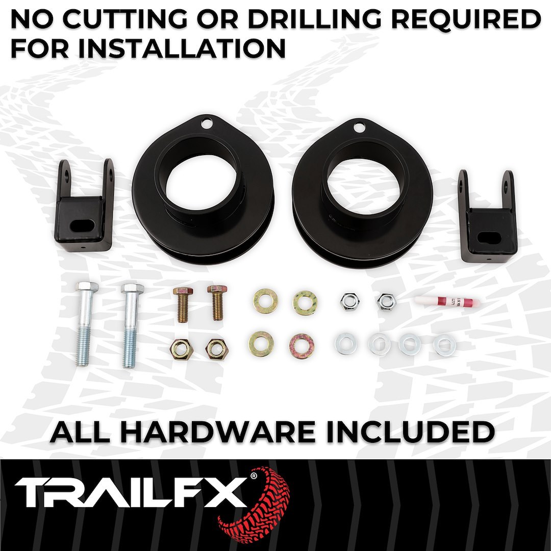 Suspens Pro Leveling Kit Suspension, Tfx Leveling Kits, 1-3/4 Inch Lift, Upper Coil Spring Spacers, Steel – D17LL2
