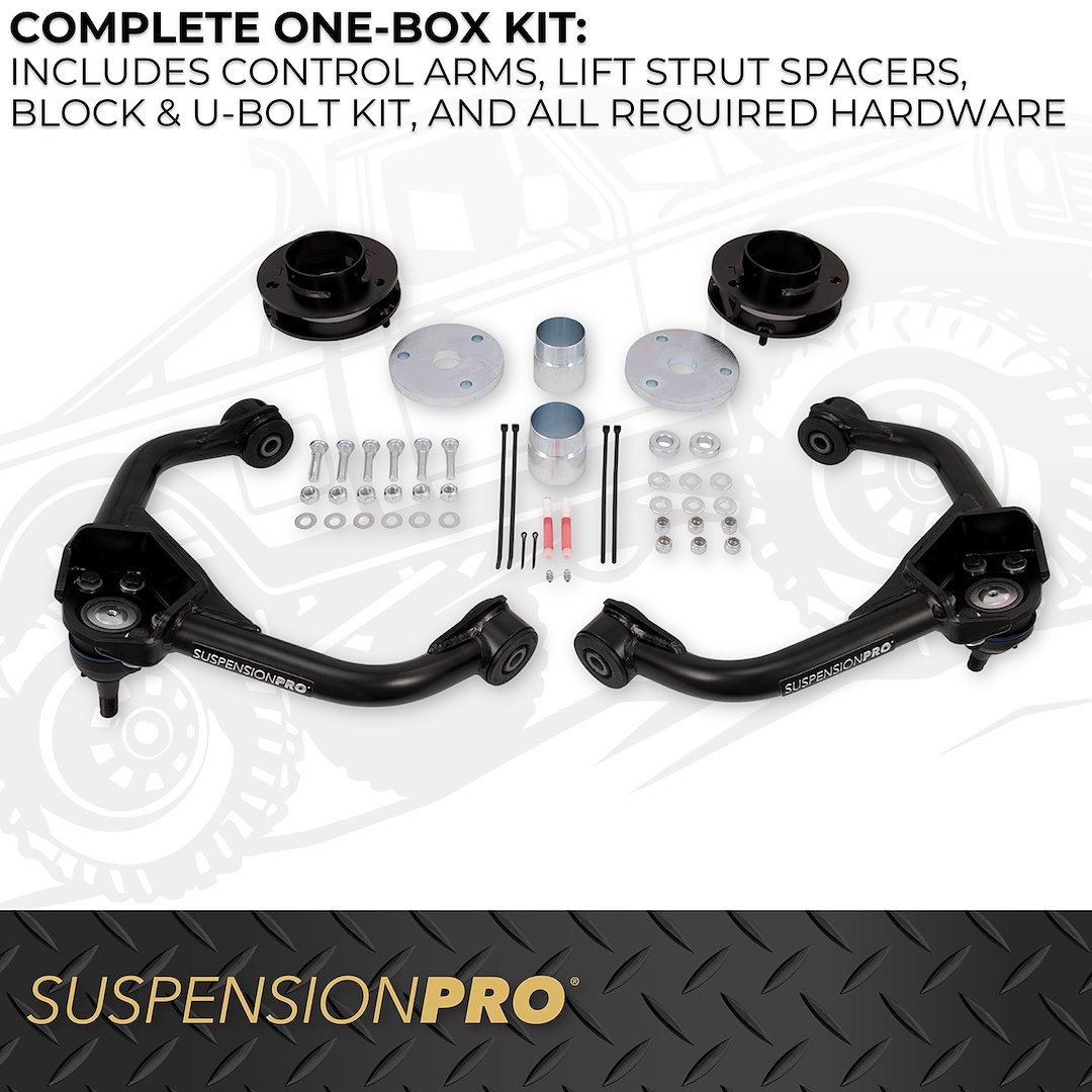 Suspens Pro Lift Kit Suspension, 3 Inch Front Lift, 1 Inch Rear Lift, Without Shock Absorbers IN Kit – Shock Change Not Necessary – D30SL3