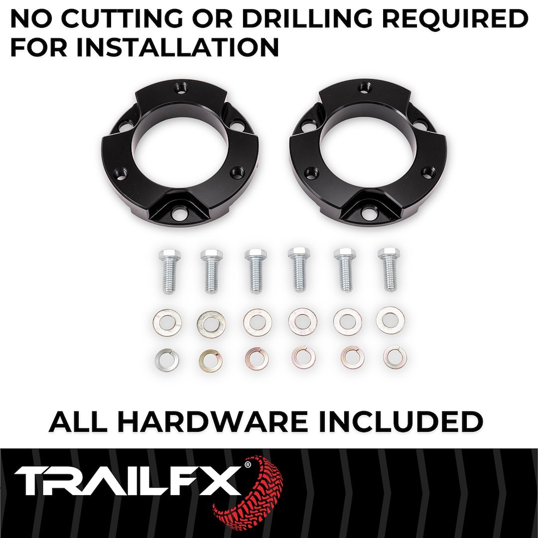 Suspens Pro Leveling Kit Suspension, Tfx Leveling Kits, 1-1/2 Inch Lift, Strut Assembly Spacers, Billet Aluminum – F15LL3