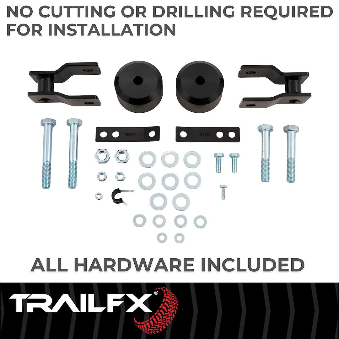 Suspens Pro Leveling Kit Suspension, Tfx Leveling Kits, 2 Inch Lift, Coil Spring Spacers, Aluminum, With Spacers/ Installation Hardware – F20LL4