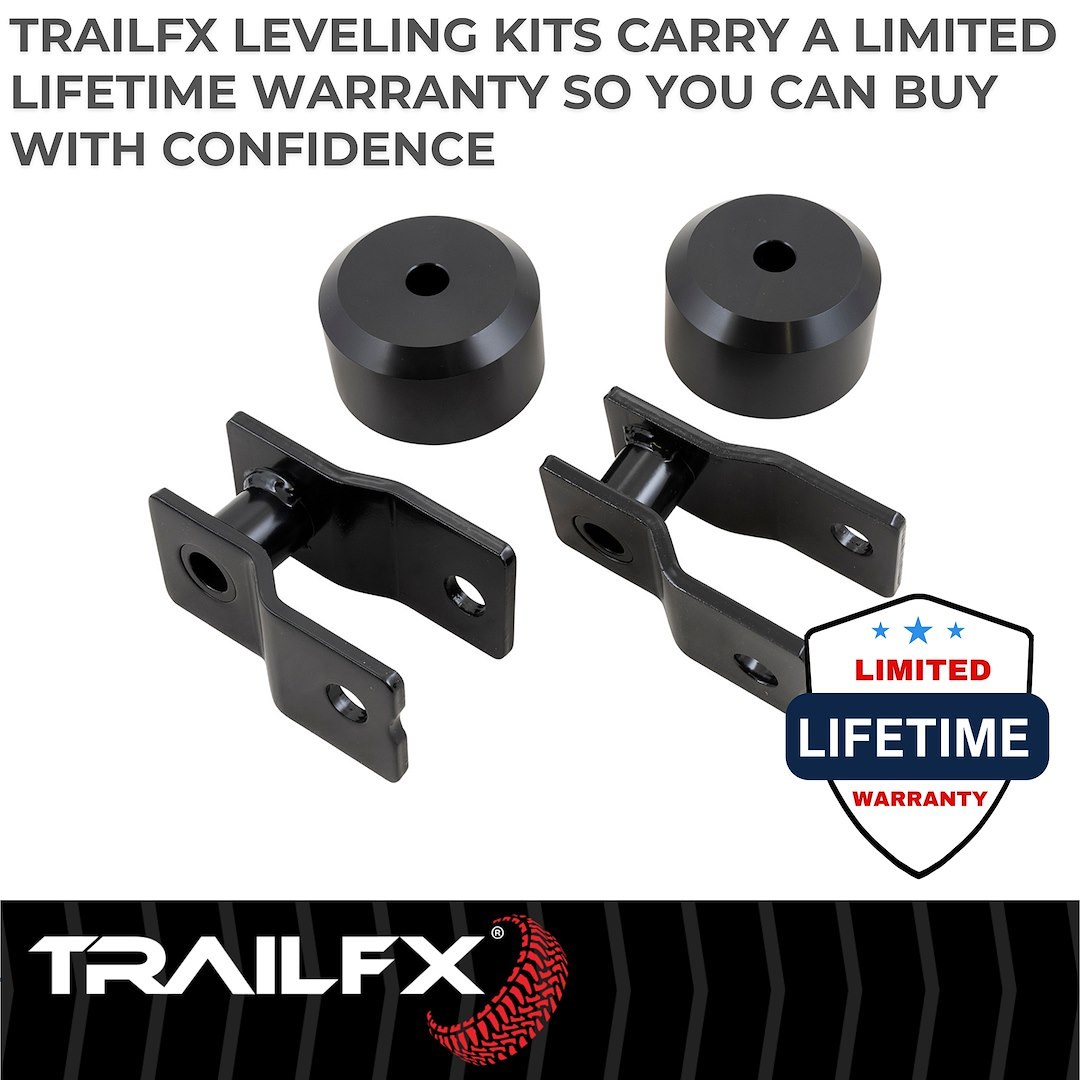 Suspens Pro Leveling Kit Suspension, Tfx Leveling Kits, 2 Inch Lift, Coil Spring Spacers, Aluminum, With Spacers/ Installation Hardware – F20LL4