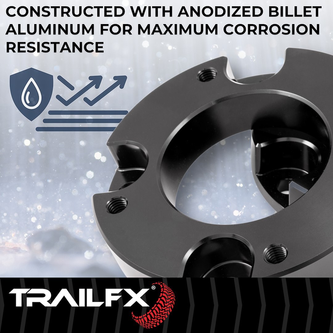 Suspens Pro Leveling Kit Suspension, Tfx Leveling Kits, 2-1/2 Inch Lift, Strut Assembly Spacers, Billet Aluminum – F25LL5