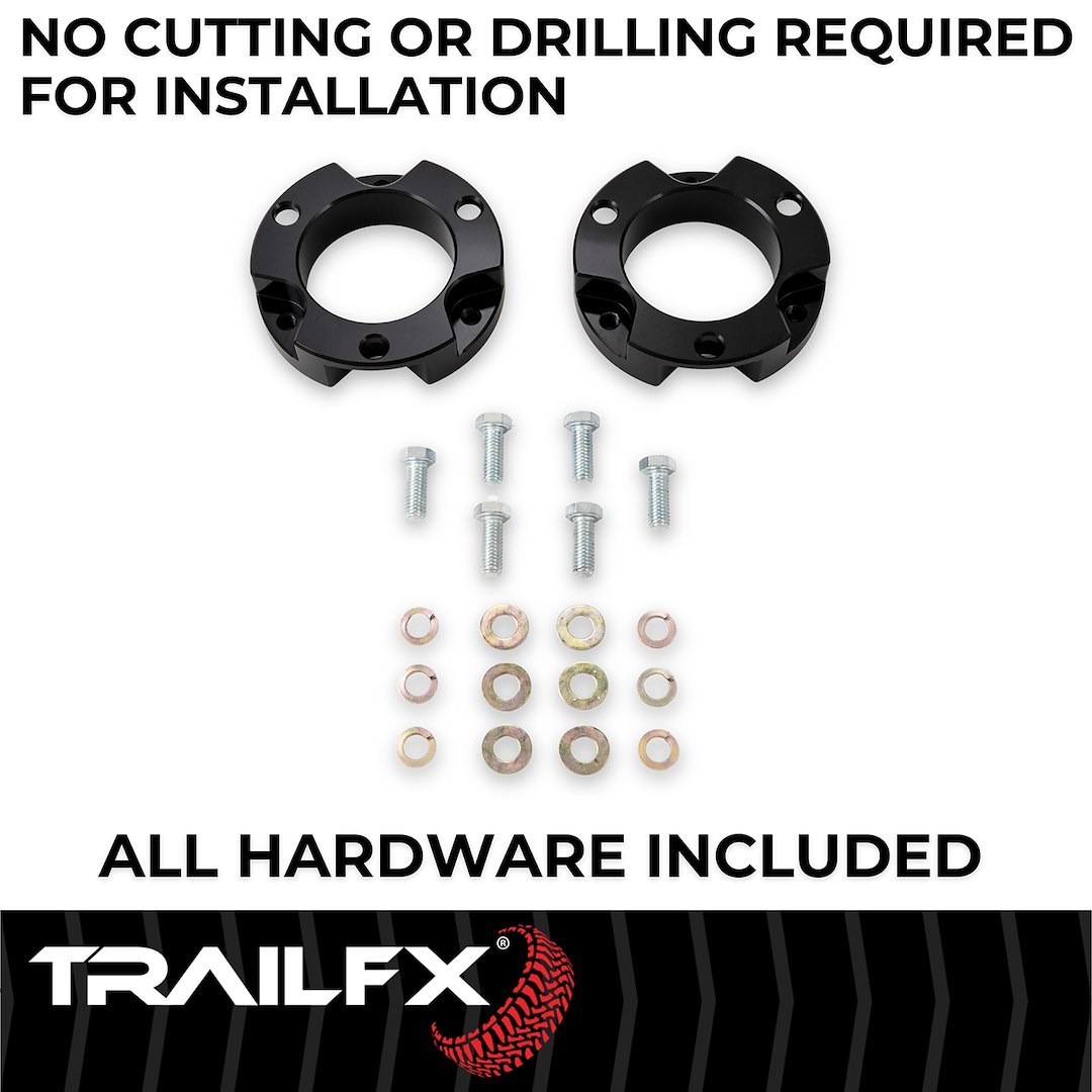 Suspens Pro Leveling Kit Suspension, Tfx Leveling Kits, 2-1/2 Inch Lift, Strut Assembly Spacers, Billet Aluminum – F25LL5