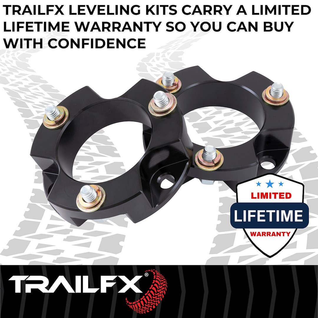 Suspens Pro Leveling Kit Suspension, Tfx Leveling Kits, 2-1/2 Inch Lift, Strut Assembly Spacers, Billet Aluminum – F25LL5