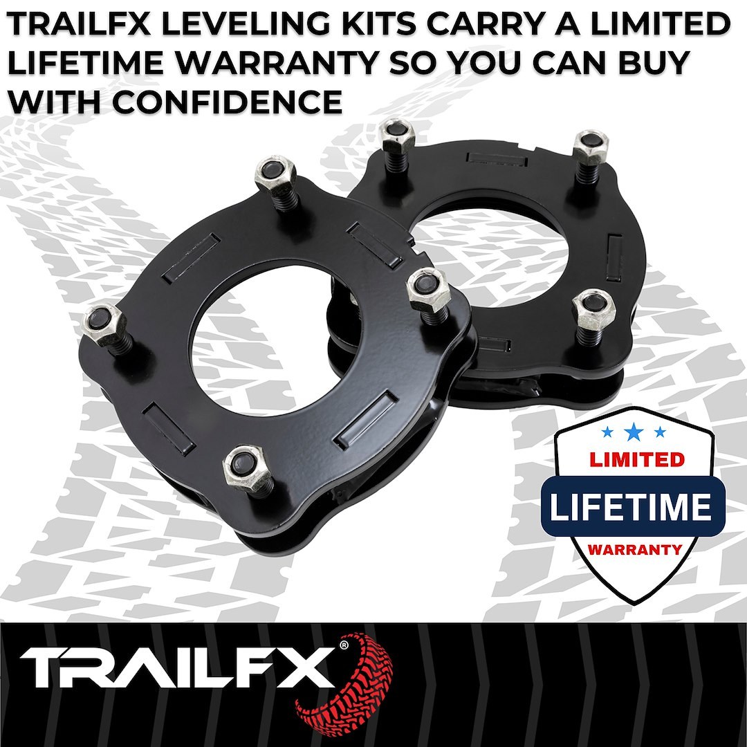 Suspens Pro Leveling Kit Suspension, Tfx Leveling Kits, 1-1/2 Inch Lift, Coil Spring Spacers, Steel, With Spacers/ Installation Hardware – T15LL1