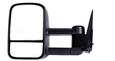 TrailFX Exterior Towing Mirror, Replacement, 7 Inch Width X 12-1/2 Inch Height Dual Mirrors, Extends 24.9 Inch/ Retracts 20 Inch – GM14HET
