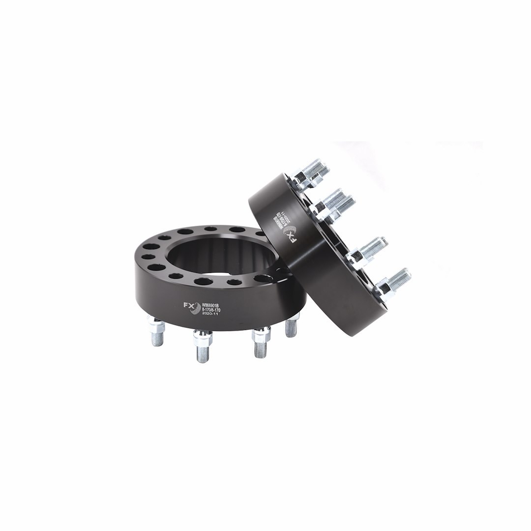 TrailFX Wheel Spacer, Fx Wheel Spacer, 8 X 170 Millimeter/ 8 X 6.69 Inch Bolt Pattern, 2 Inch Thickness, 125 Millimeter Hub Size, Black – W866901B