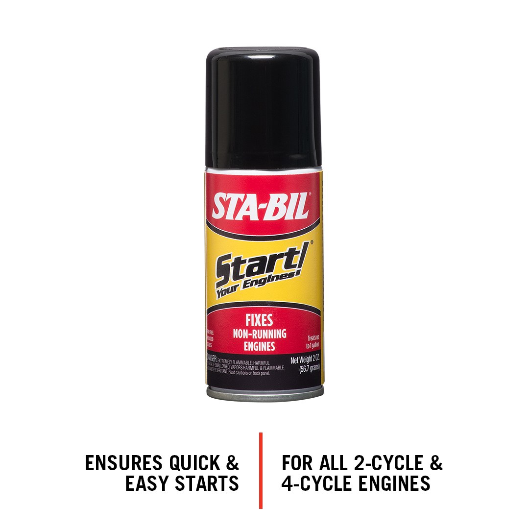 303 Products Fuel Additive, Start Your Engines! ®, 2 and 4 Cycle Small Engines, Revitalizes Fuel and Fuel System, Single, 2 Ounce Aerosol Can – 21214