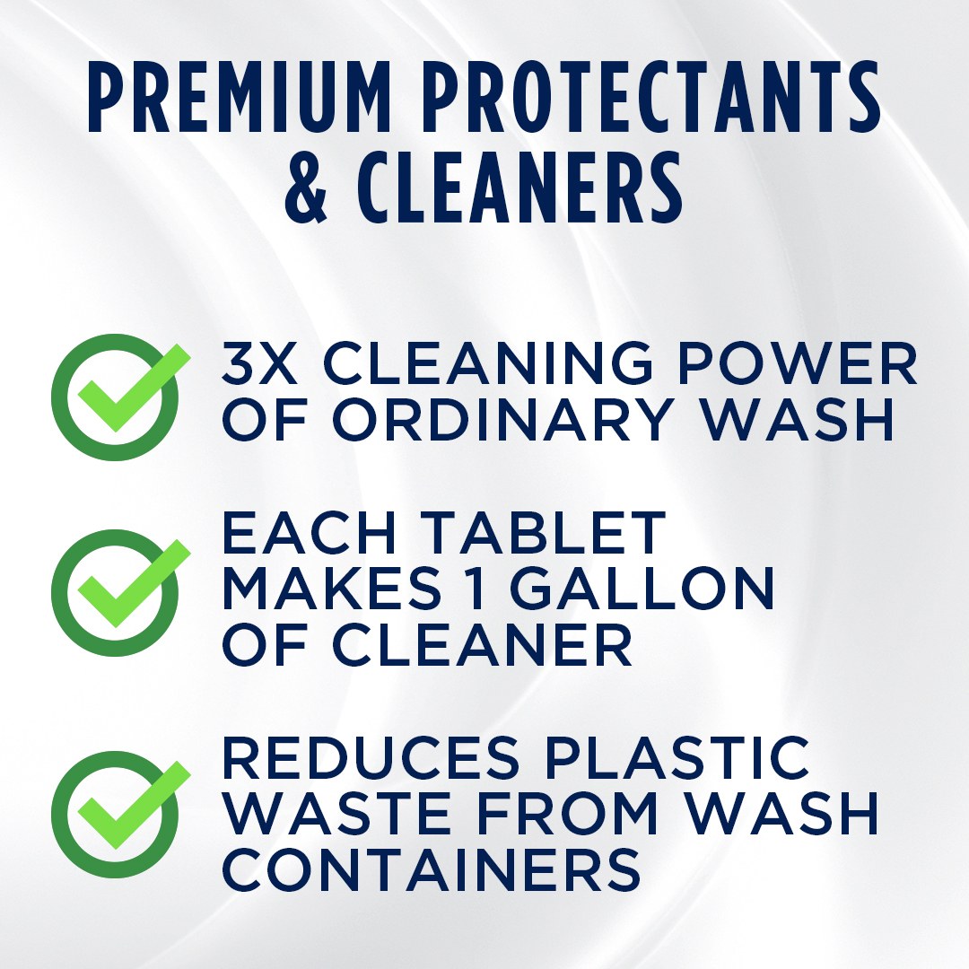 303 Products Windshield Washer Fluid, Windshield Washer Tablets ®, Tablet Form, With Bugs/ Road Film/ Dirt/ Grime Remover, Blue, 25 Tablets – 230371