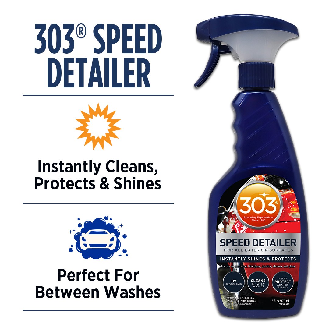 303 Products Detailing Spray, Speed Detailer, Use to Protect All Exterior Surface from Fading, 16 Ounce Spray Bottle, Single – 30216