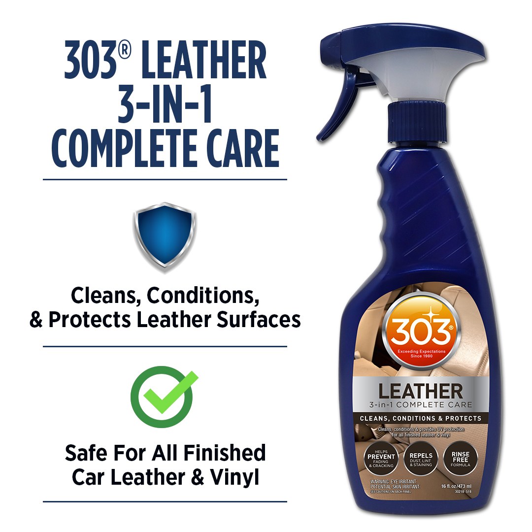 303 Products Leather Conditioner, Use to Clean and Conditioning All Finished Leather and Vinyl Surfaces, 16 Ounce Spray Bottle – 30218