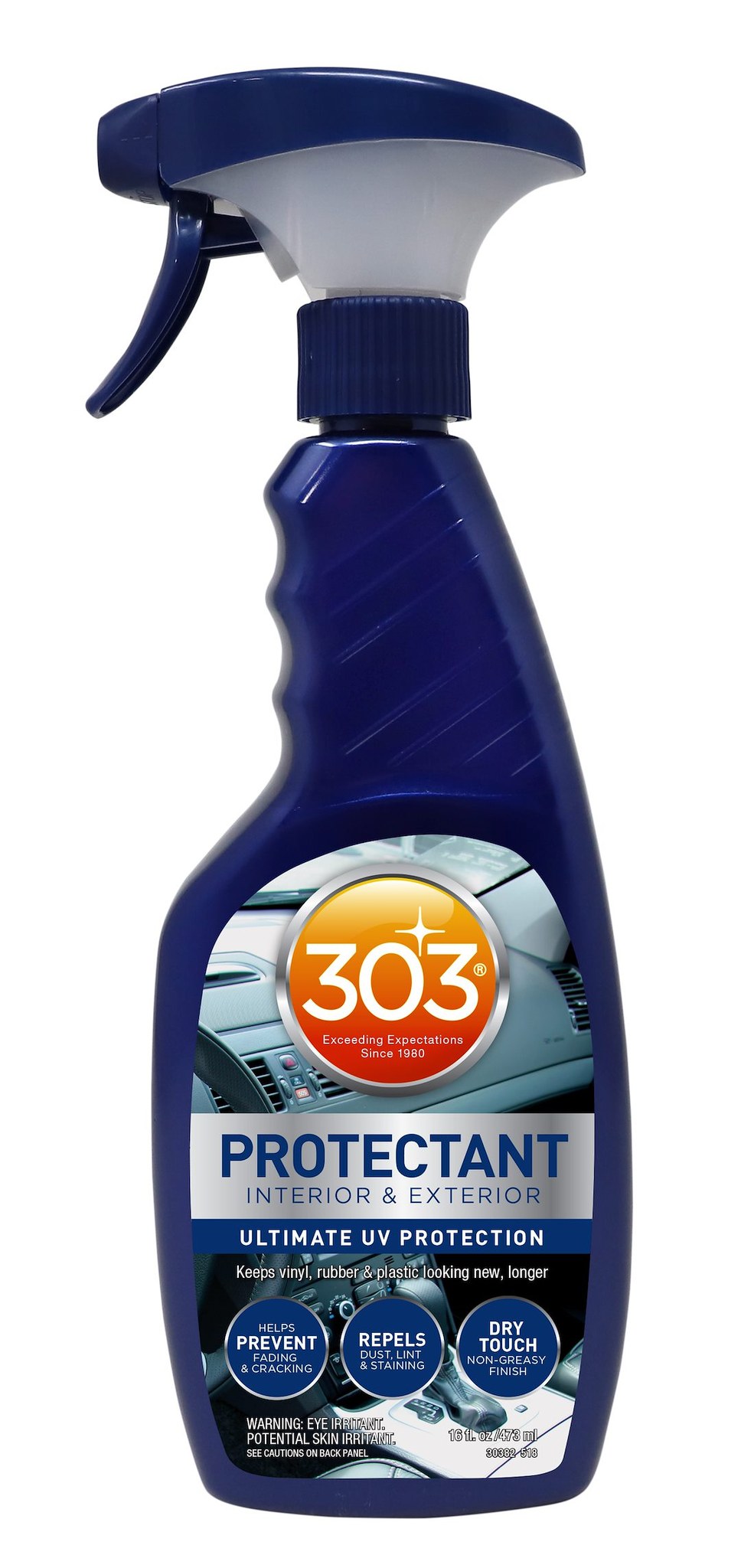303 Products Vinyl Protectant, 16 Ounce Spray Bottle, Single, Used to Protect Vinyl/ Rubber/ Plastic – 30382