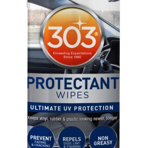 303 Products Cleaning Wipe, Used for Vinyl/ Rubber/ Plastic, Single Canister of 25 Wipes – 30397