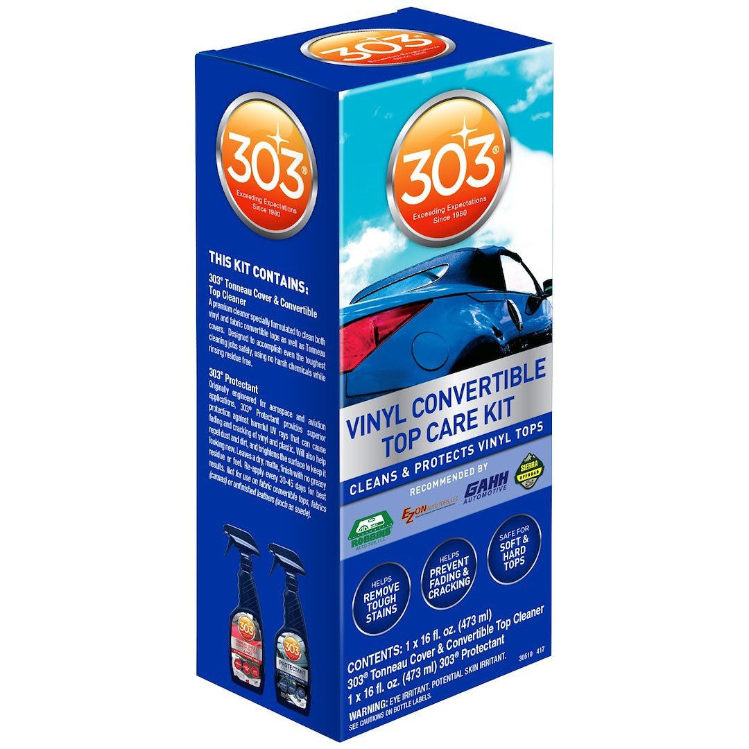 303 Products Soft Top Care Kit, With 16 Ounce Spray Bottle of Tonneau and Convertible Top Cleaner, For Vinyl – 30510