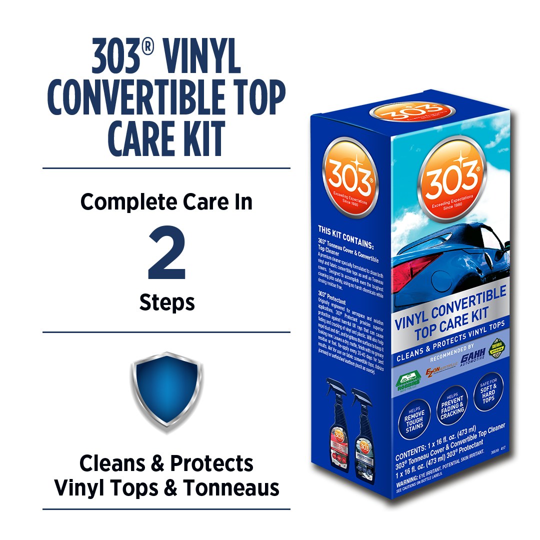 303 Products Soft Top Care Kit, With 16 Ounce Spray Bottle of Tonneau and Convertible Top Cleaner, For Vinyl – 30510