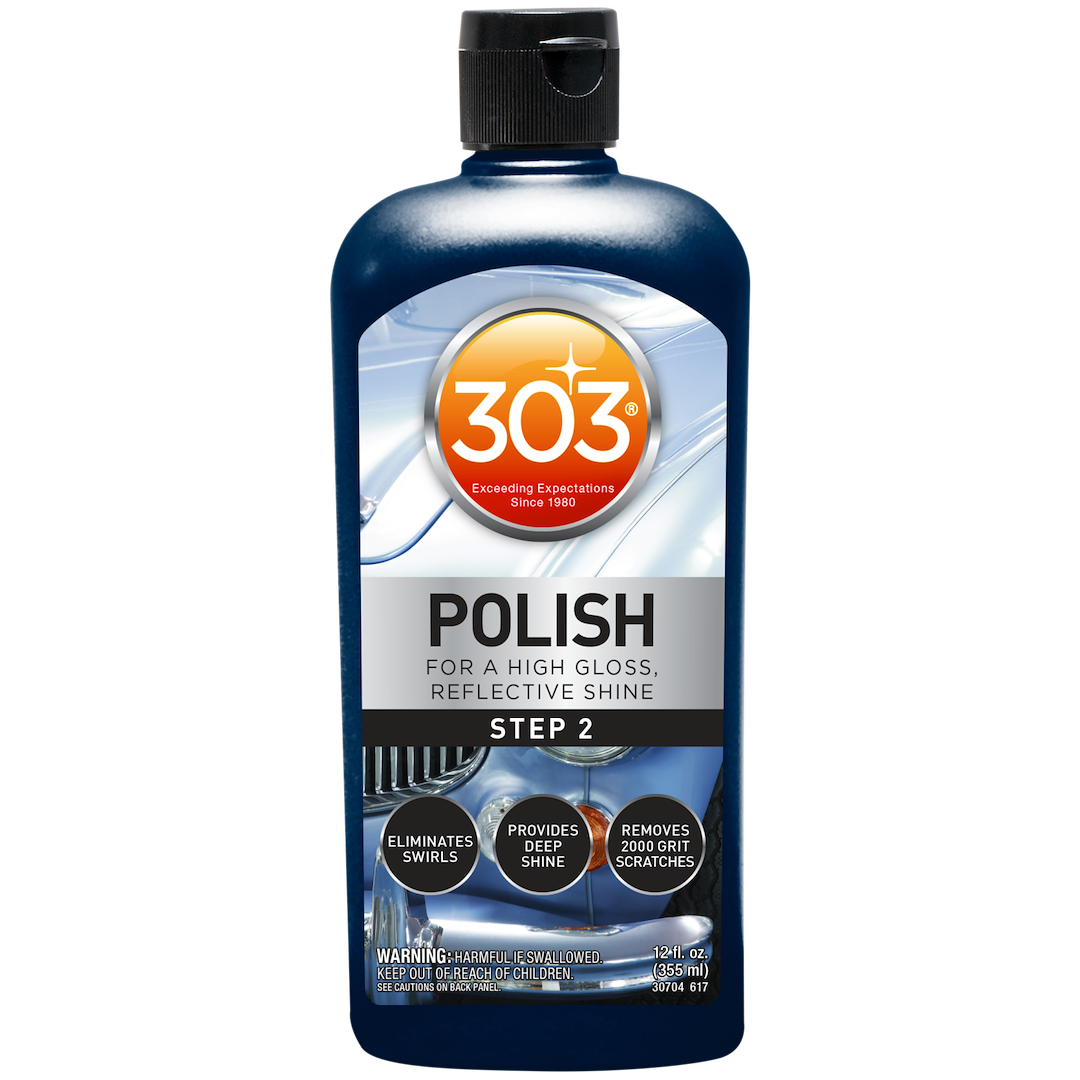 303 Products Polishing Compound, Use to Remove 2000 Grit Scratches/ Swirls/ Moderate Paint Defects and Provides Gloss Reflective Shine, Liquid – 30704