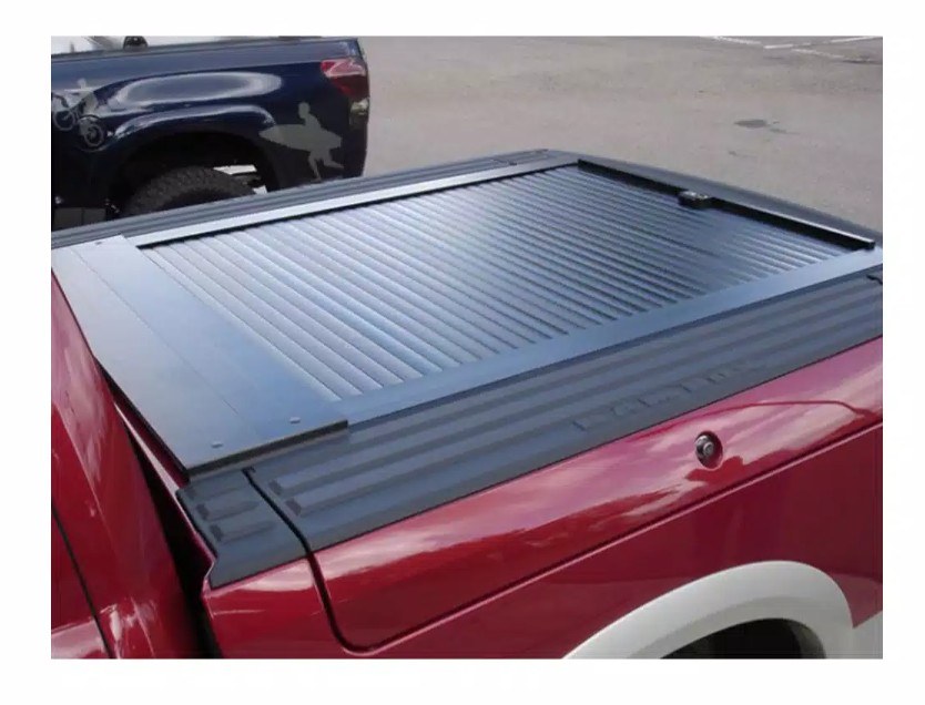 Truck Covers Tonneau Cover, American Roll Cover, Hard Manual Retractable, Low Profile, Powder Coated Black, Aluminum, Key Lock – CR204-A