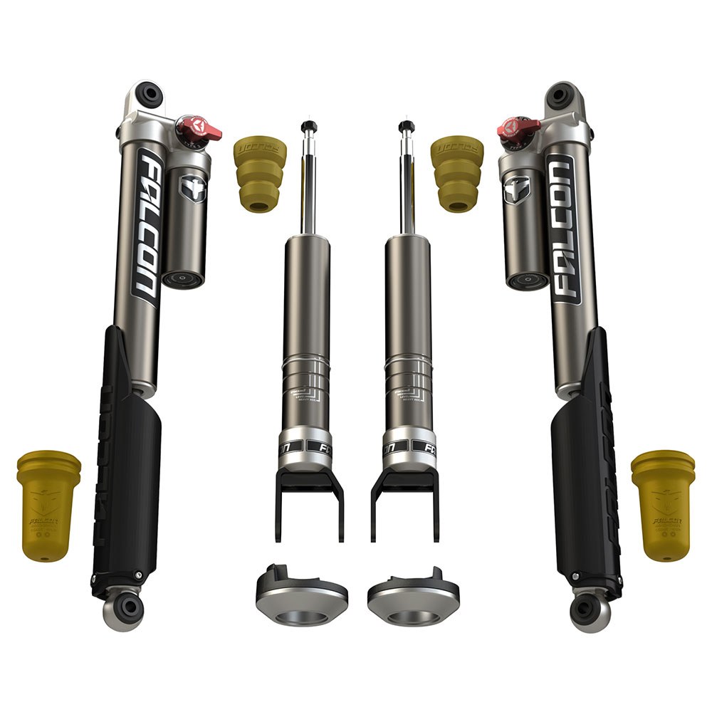 TeraFlex Leveling Kit Suspension, Falcon 2.1 Sport, 0 to 3-1/4 Inch Adjustable Lift, Replacement Struts – 06-04-32-400-002