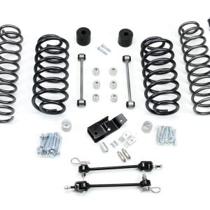 TeraFlex Lift Kit Suspension, 3 Inch Front Lift, 3 Inch Rear Lift, With Front and Rear Twin Tube 9550 Shock Absorbers, Black Components – 1241350