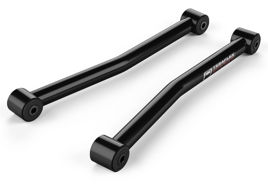 TeraFlex Control Arm, Sport Flexarm, Tubular, Non Adjustable, Black, Steel, With Rubber Bushings, Set of 2 – 1252000