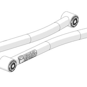 TeraFlex Control Arm, Sport Flexarm, Tubular, Non Adjustable, Black, Steel, With Rubber Bushings, Set of 2 – 1253000