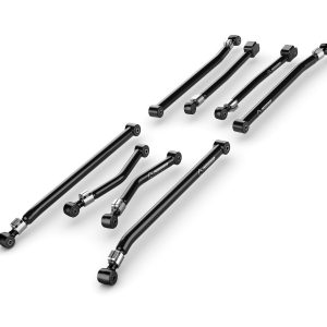 TeraFlex Control Arm, Alpine Flexarm, Tubular, Adjustable, Black, Steel, With Rubber Bushings, Set of 8 – 1315000