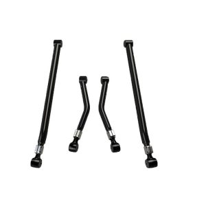 TeraFlex Control Arm, Alpine Ir (independent Rotation), Tubular, Adjustable, Black, Steel, With Rubber Bushings, Set of 4 – 1315003