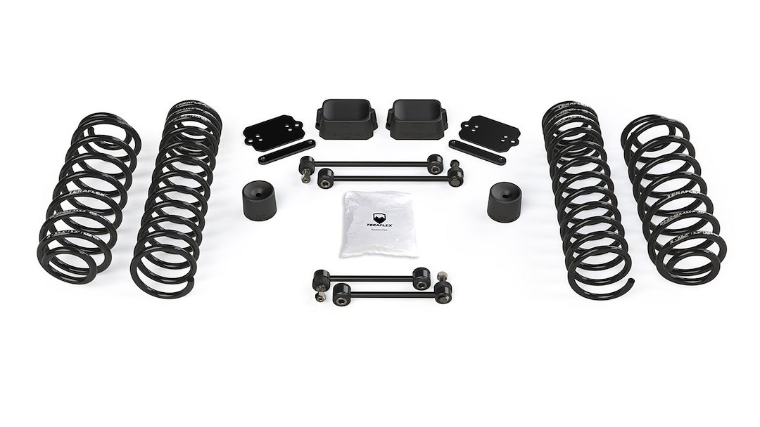 TeraFlex Lift Kit Suspension, 2-1/2 Inch Front Lift, 2-1/2 Inch Rear Lift, Without Shock Absorbers IN Kit – Shock Change Necessary – 1354200